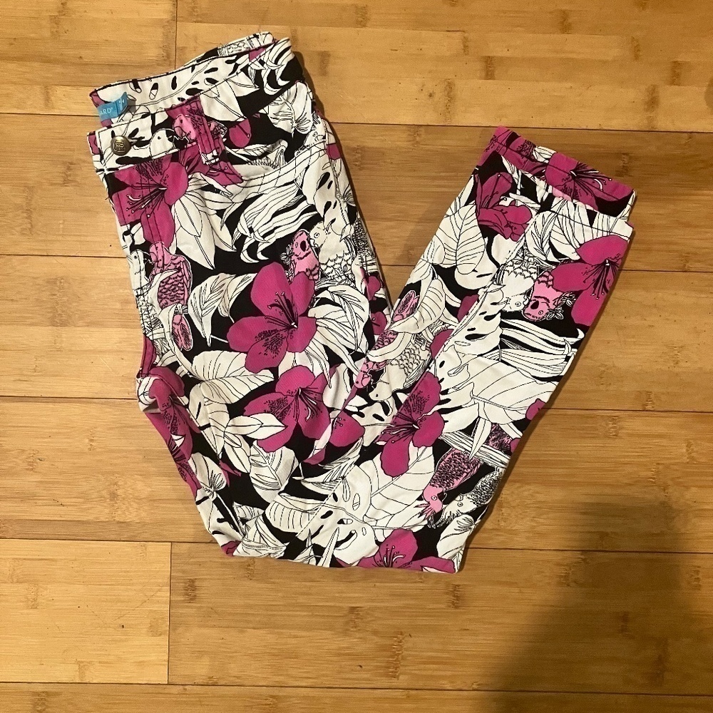 Tori Richard Tropical Floral skinny pants - Picture 5 of 5